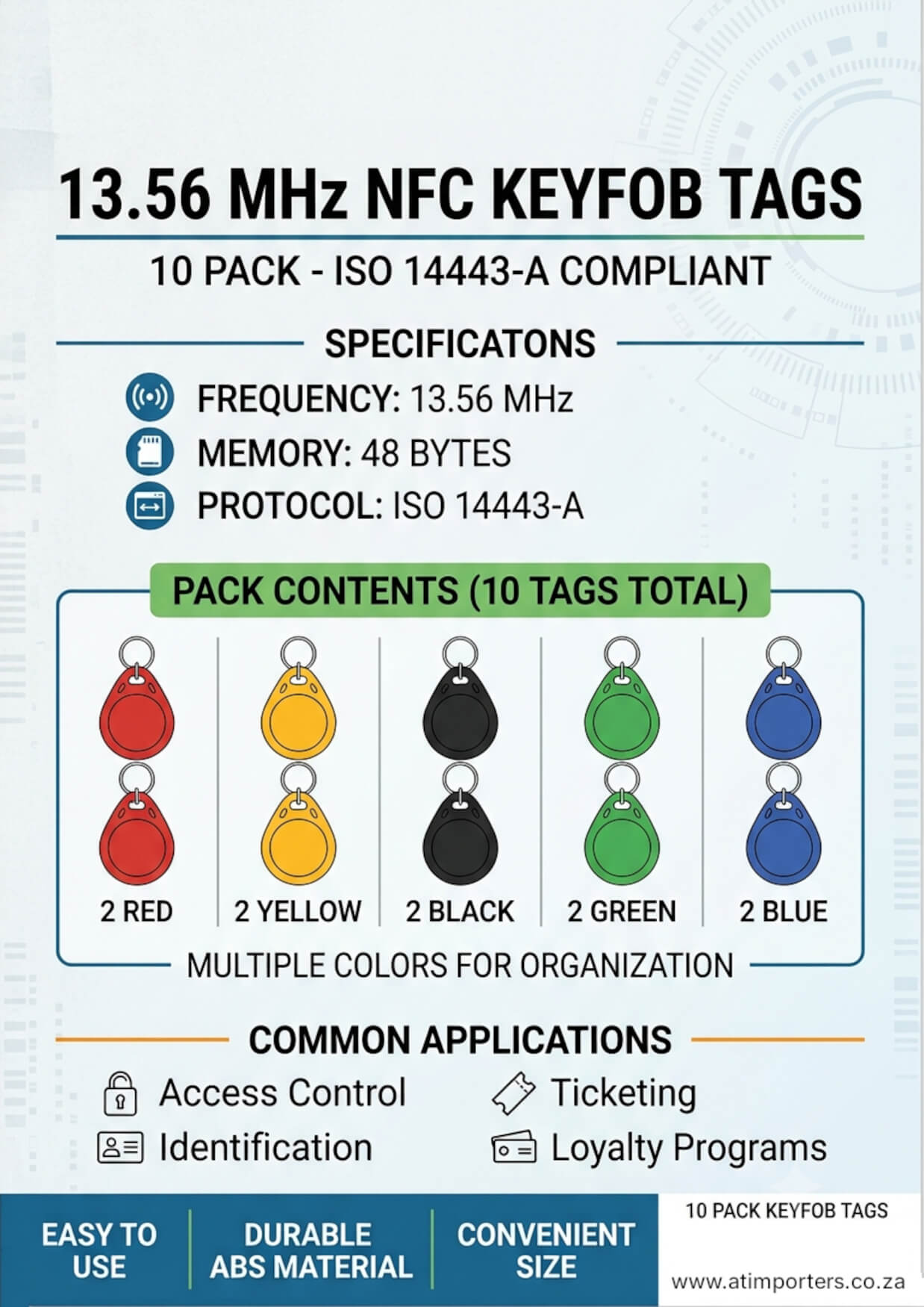 13.56 MHz NFC Keyfob Tags — product details